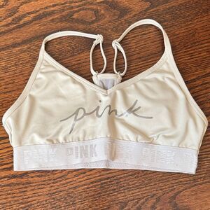 PINK Victoria's Secret Beige Sports Bra